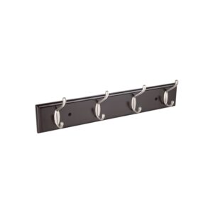 Perchero para pared con 4 ganchos satinados, HERMEX