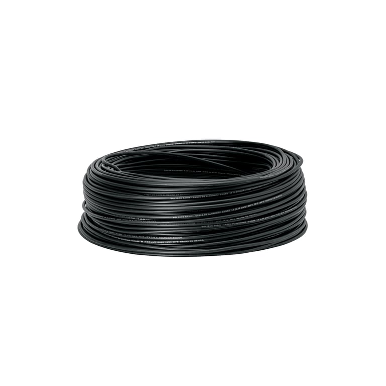 Rollo de 100 metros de cable THW CCA 14 AWG negro, Basic - Bckend Todo ...